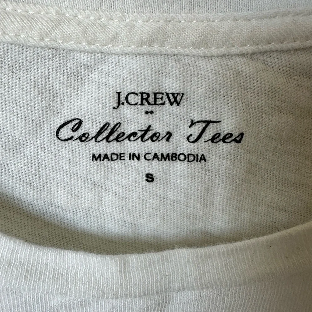 J. Crew Zebra Collector Tee in White Silver and Gold Size Small - Picture 3 of 3